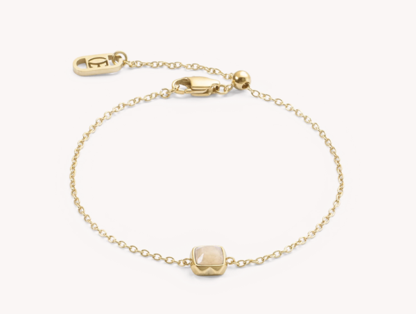 Coeur de Lion Gold Bracelet Cream Jade - June